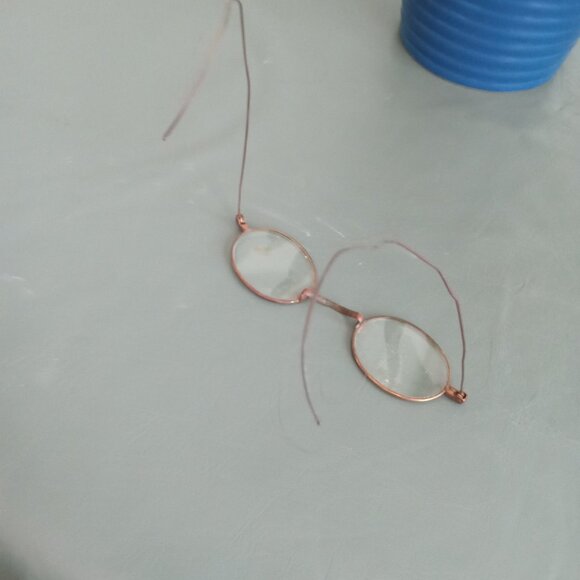 Antique Unisex Round Wire Eyeglass Frames Reading Glasses Spectacle Collector Di - Picture 8 of 9